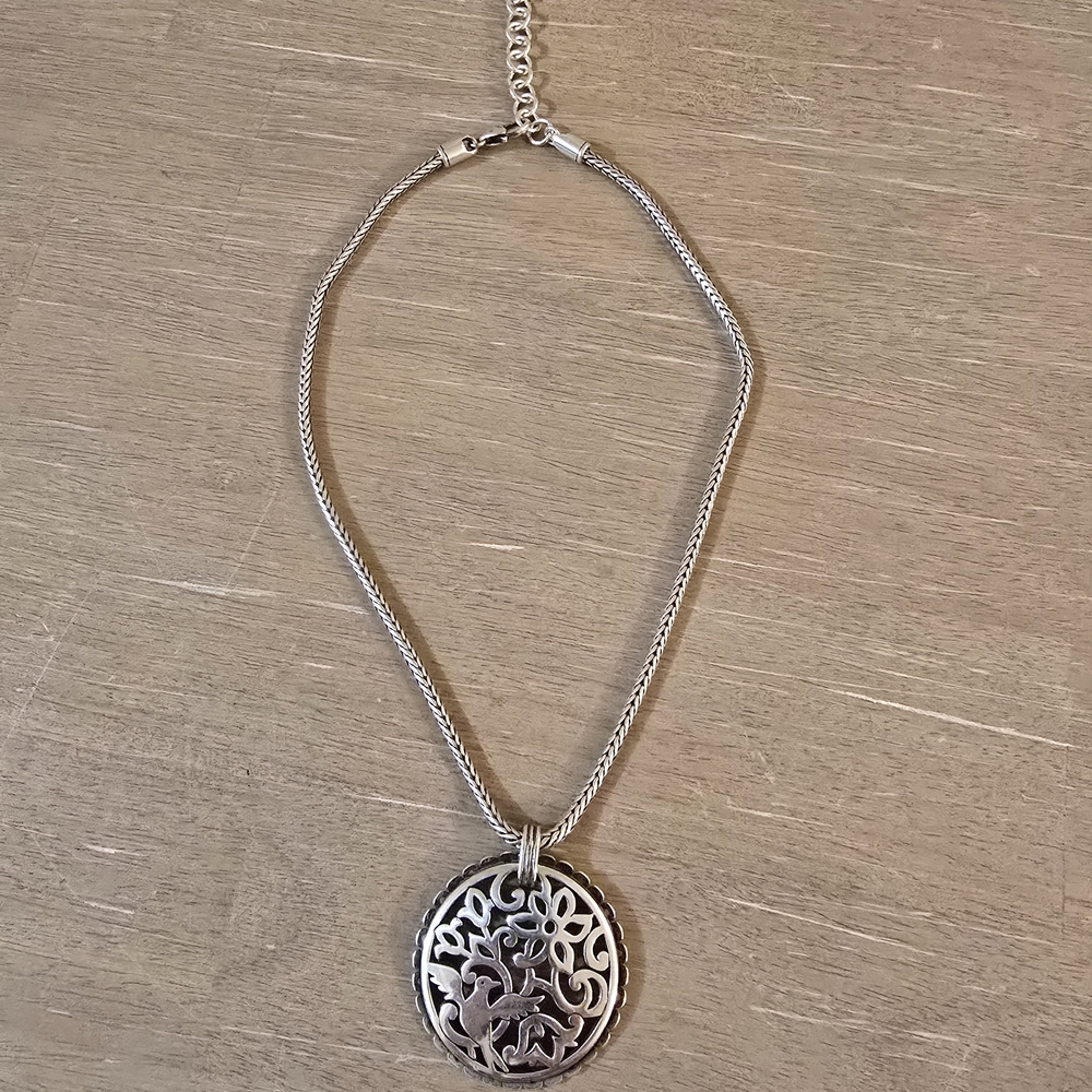 Brighton Silver Filigree Pendant Necklace